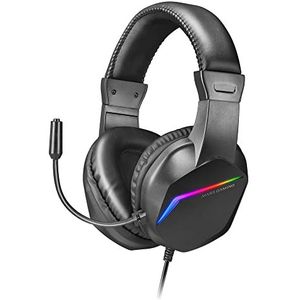 Mars Gaming MH122, FRGB Over-Ear Gaming Headset met microfoon, HiFi-geluid, ruisonderdrukking, ultralicht, PS4 PS5 Xbox Switch Tablet Windows Mac, zwart