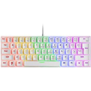 Mars Gaming MK60 WeiÃŸ, Mechanische Gaming Tastatur FRGB, Antighosting, Switch Mechanischer Blau, US Sprache