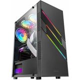 Mars Gaming MC-U3, pc-behuizing Gaming ATX XL, Front Triple ARGB, ventilator ARGB 12 cm, venster gehard glas