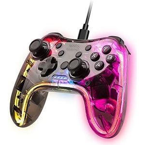 MARSGAMING MGP-C, Neon RGB Dual Haptic Vibration Professionele Gamepad, Analoge Joysticks, Controller voor PC, SWITCH, PS3, Raspberry Pi, Mac, Android