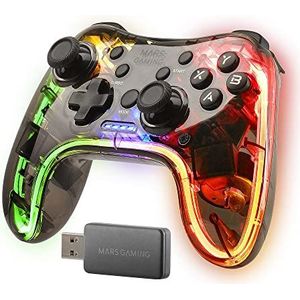 Mars Gaming - MGP24 - Draadloze Gamepad - Zwart - Neon RGB - Haptisch Vibration