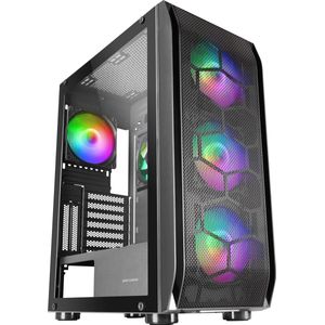 Mc-Kx - Gaming Toren - Zwart - E-Atx - Inclusief 5 Argb-ventilatoren