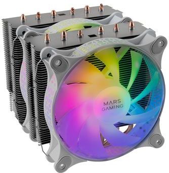 Mars Gaming - MCPU-XT - CPU-koeler - Wit - 120 mm - Dubbele Torenkoeling