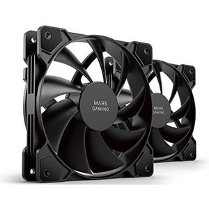 Mars Gaming - Lot van 2 Ventilatoren - Zwart - 12cm