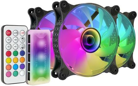 Mars Gaming - Mf-3dkit - Ventilatorset - 120 Mm - 3 Eenheden - ARGB