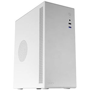 Tacens ORUMX, Ultrabekomt Micro-ATX Behuizing, Versterkte Stalen Constructie, 1x 80mm Achterventilator, Mini-PC-Toren met Grote Interne Capaciteit, SFX-Voeding, USB 3.0, Wit