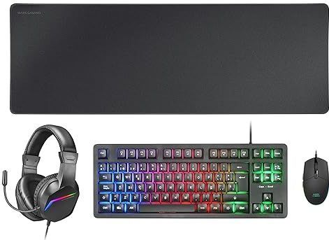 Mars Gaming - MCP-RGB3 - Gamingset - Zwart - 4in1 Pakket