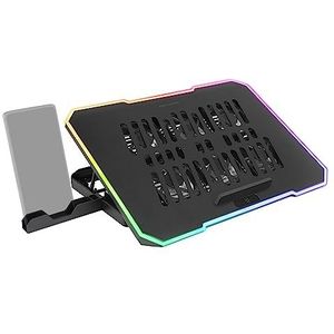 Mnbc7 - Laptopstandaard - Zwart - Staal en Aluminium - 6 Ventilatoren