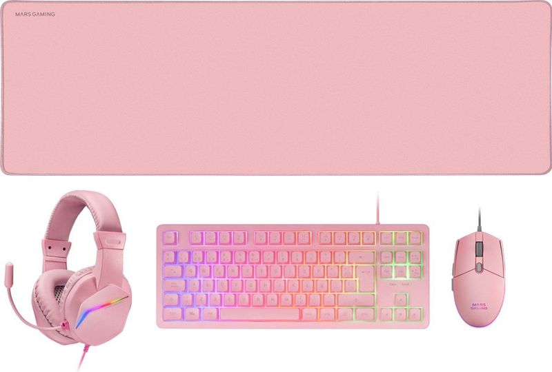 Mars Gaming Mcp-rgb3 Kit Gaming Mouse Keyboard Headset Mouse Pad Portugal QWERTY