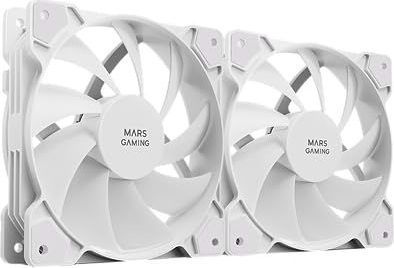 Mars Gaming - Lot Van 2 Ventilatoren - 12cm - Wit - PC Ventilator