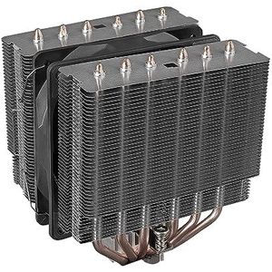 Mars Gaming MCPU-2T, Dubbele Toren CPU-Koeler, 6 HCT Heatpipes, TDP 280W, Ultrastille PWM 120mm Ventilator, Universele Multisocket