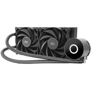 Mars Gaming ML-PRO240, Professionele CPU Vloeistofkoeling, TDP 450W, 2 Ultrastille FDB Fans, Opti-Chamber Pomp met Witte Verlichtingsring, Universele Multisocket, Zwart