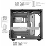 Mars Gaming MCVIEWP, Roze, Micro-ATX Mini-Tower Gaming Case, 90° Frameloos Gehard Glas, Modulair Dual Chamber Frame, Volledig Vloeistofgekoelde Case-ondersteuning