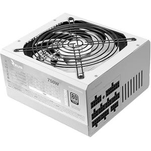 Mars Gaming MPZE750M, Modulaire ATX 750W Voeding, 10 Jaar Garantie, 80Plus Zilver +87% Efficiëntie, 140mm FDB AI-RPM Ventilator, DC-DC en SMD Technologieën, Japanse 105º Condensatoren, Wit