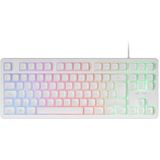 Mars Gaming MK023 - Gaming Toetsenbord - Wit - Hybride H-Mech Technologie - FRGB Regenboogverlichting