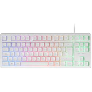 Mars Gaming MK023 - Gaming Toetsenbord - Wit - Hybride H-Mech Technologie - FRGB Regenboogverlichting
