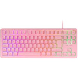 Mars Gaming - MK023 - Gaming Toetsenbord - Roze - Hybride H-Mech Technologie - FRGB Regenboogverlichting
