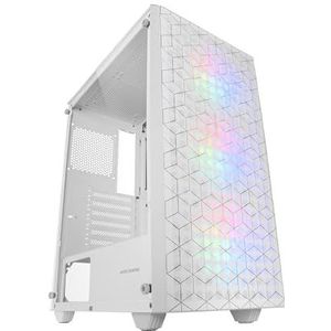 Mars Gaming MC-MAG, ATX Gamingkast, Volledig Zijvenster Gehard Glas, Dubbele Front + Top Anti-Dust Magnetic Grille, 3x 120mm FRGB Ventilatoren, 360mm Vloeistofkoeling, Wit