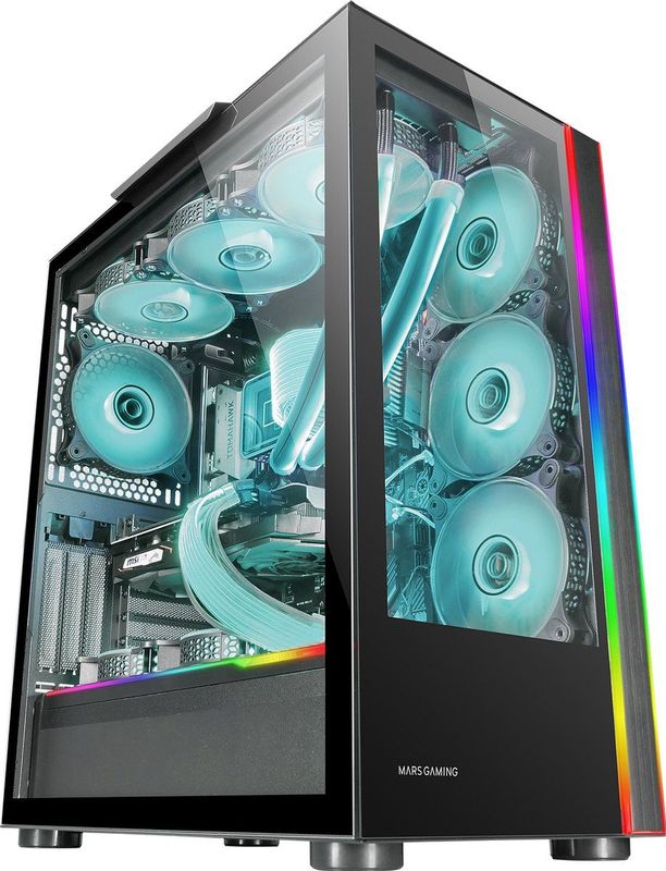 Mars Gaming - MC-ULT - PC Behuizing - Zwart - Gehard Glas - XXL Capaciteit