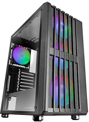 Mars Gaming - Mcvault - PC-behuizing - Zwart - ATX Mid-Tower - 4x120mm ARGB-ventilatoren