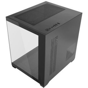 MC-VIEW2 Gaming Behuizing - Zwart - Gehard Glas - Ventilator inbegrepen