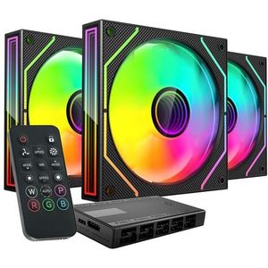 MF-3DPROKIT - PC Ventilator Set - 120mm - 360° Infinity Mirror - ARGB Verlichting