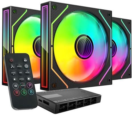 MF-3DPROKIT - PC Ventilator Set - 120mm - 360° Infinity Mirror - ARGB Verlichting