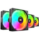 MF-SI4KIT - Ventilatiesysteem - Zwart - ARGB - Inclusief Afstandsbediening