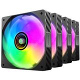 MF-SI4KIT - Ventilatiesysteem - Zwart - ARGB - Inclusief Afstandsbediening