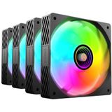 MF-SI4KIT - Ventilatiesysteem - Zwart - ARGB - Inclusief Afstandsbediening