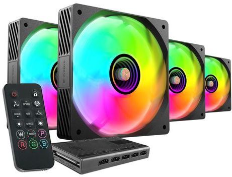 MF-SI4KIT - Ventilatiesysteem - Zwart - ARGB - Inclusief Afstandsbediening