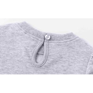 Sweatshirt met lage ruches en paarse tule maat 68