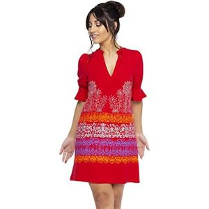 Mamatayoe Floritura Robe Femme, Rouge, XL