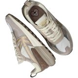 Kaotiko - Detroit - Sneakers - Wit/Goud - Leer en Mesh