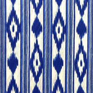Kt KILOtela Bedrukte canvas stof, decoratie, wandtapijt, kussens, gordijnen, spreien, tassen, tafelkleden, 300 cm lang x 280 cm breed, geometrisch, Mallorquinische talen, blauw