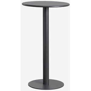 SKLUM Hoge Ronde Metalen Tuintafel (Ø60 cm) Mizzi Grijs – Grafiet