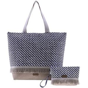For Time, Strandtas voor dames, raffia handtas voor dames, de tote bag strand, strandtas met middelgrote zomerhandtas voor dames, raffia, voor strand of reizen, solana, meerkleurig, Meerkleurig