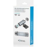 Aisens - ASCR-2AC08-GR - Geheugenkaartenlezer - Grijs - USB 3.2 Gen 1