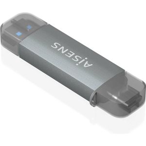 Aisens - ASCR-2AC08-GR - Geheugenkaartenlezer - Grijs - USB 3.2 Gen 1