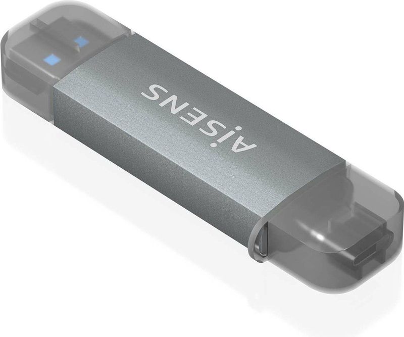 Aisens - ASCR-2AC08-GR - Geheugenkaartenlezer - Grijs - USB 3.2 Gen 1