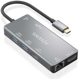 Docking Station - USB-C naar 2xHDMI - Aluminium - Multifunctioneel