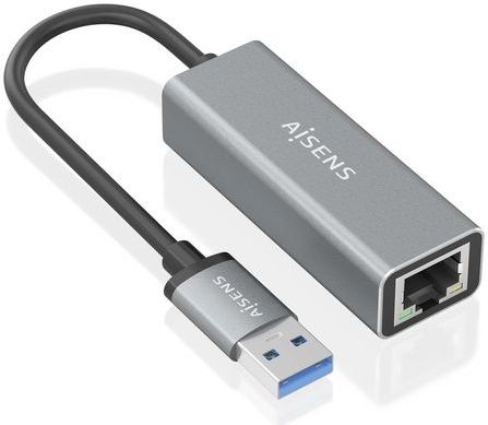 Aisens - A106-0897 - Netwerkadapter - Grijs - USB - RJ45 - Ethernet LAN - Snoer