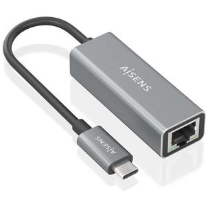 Aisens - A109-0898 - Netwerkadapter - Grijs - Met Snoer - USB-C - RJ45 - Ethernet LAN - USB 3.2