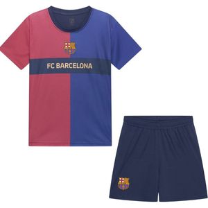 FC Barcelona Thuis Tenue 2025 t/ Voetbaltenue Kinderen Jongens & Meisjes Shirt en Broekje % Polyester