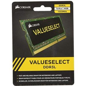 Corsair Value Select SODIMM 4GB (1x4GB) DDR3L 1333MHz C9 Laptop/Notebook-geheugen - Zwart