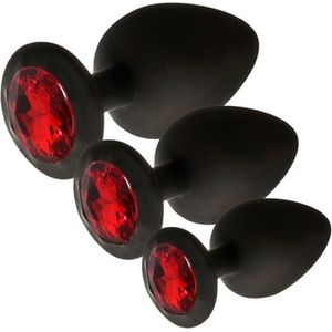 Candy Lust - Diamant Anaal Training Set - Silicone - Zwart