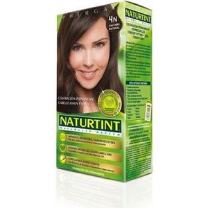 Naturtint |Haarkleuring crème | Ammoniakvrije kleuring | 100% grijsdekking | Haarverf Permanent | Plantaardige ingrediënten | Natuurlijke en langdurige kleur | 4N Natuurlijke kastanje | 170ml
