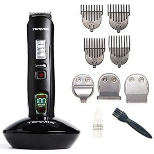 Termix Power Cut Draadloze tondeuse, professionele tondeuse met drie sets verstelbare messen, instellingen voor 3 extra maaihoogtes