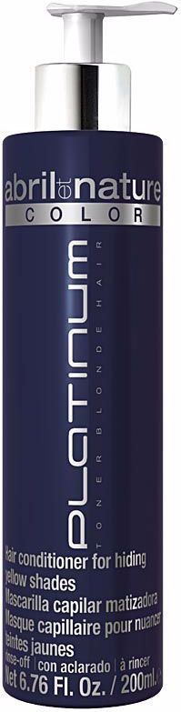 abril et nature - Platinum haarmasker Professioneel - Voor blonde, gebleekte, highlights en/of grijs haar - Paarse tint - Dagelijks geel - Platina uitstraling