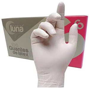 Lutex Luna handschoenen 100 U. latex met poeder, maat S.Parafa, standaard, eenheidsmaat